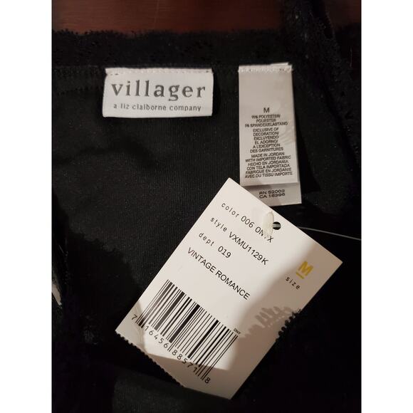 Villager NWT Vintage Romance Velvet Lace Trim Cami Tank Top Size M Whimsigoth - Picture 6 of 9